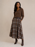 A-line check skirt