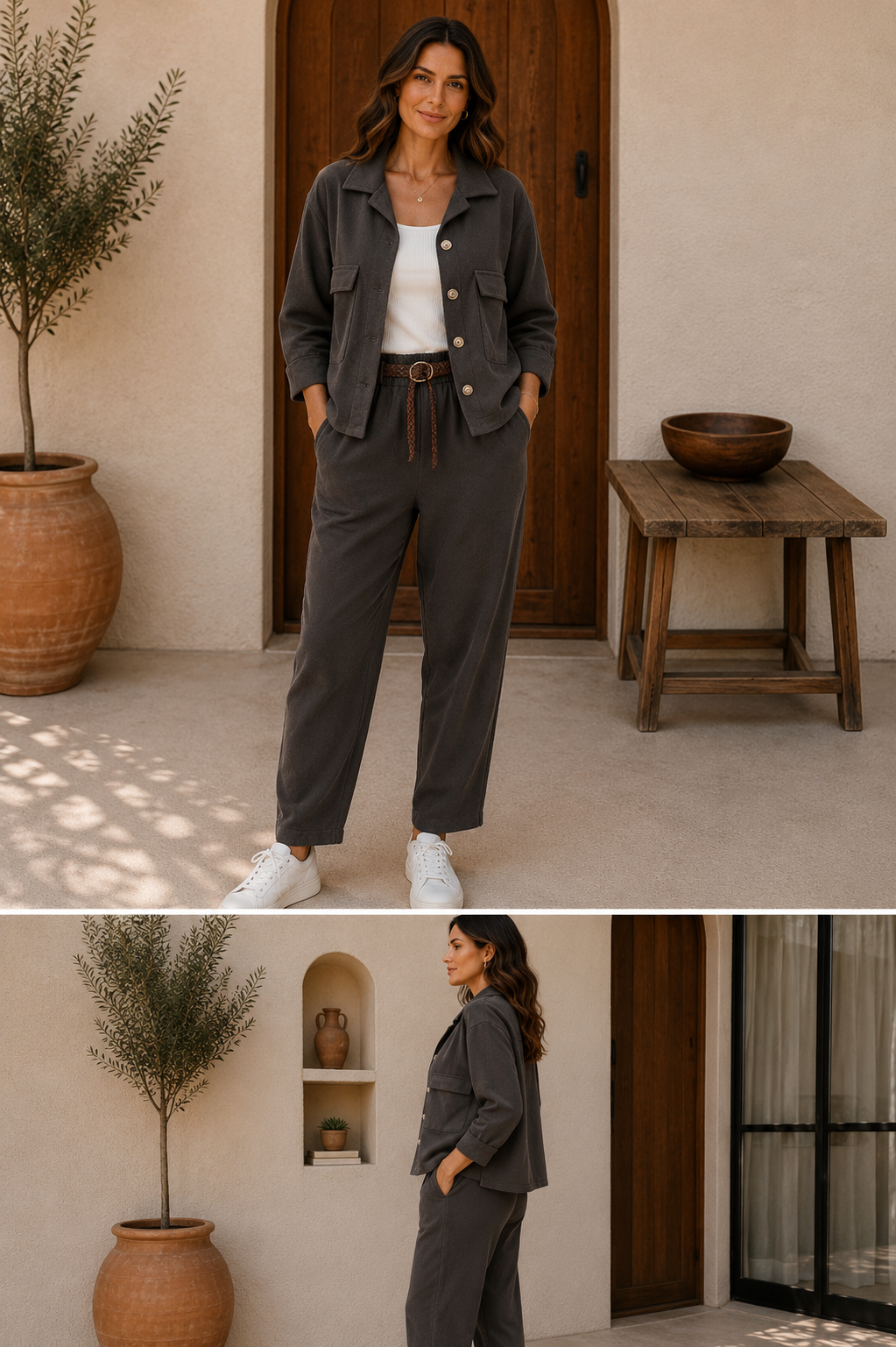 Soft Touch Utility Co-Ord Set- Trouser + Jacket