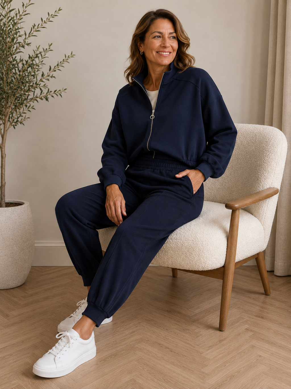 Zip Through Jacket and Cuffed Trouser Co-ord