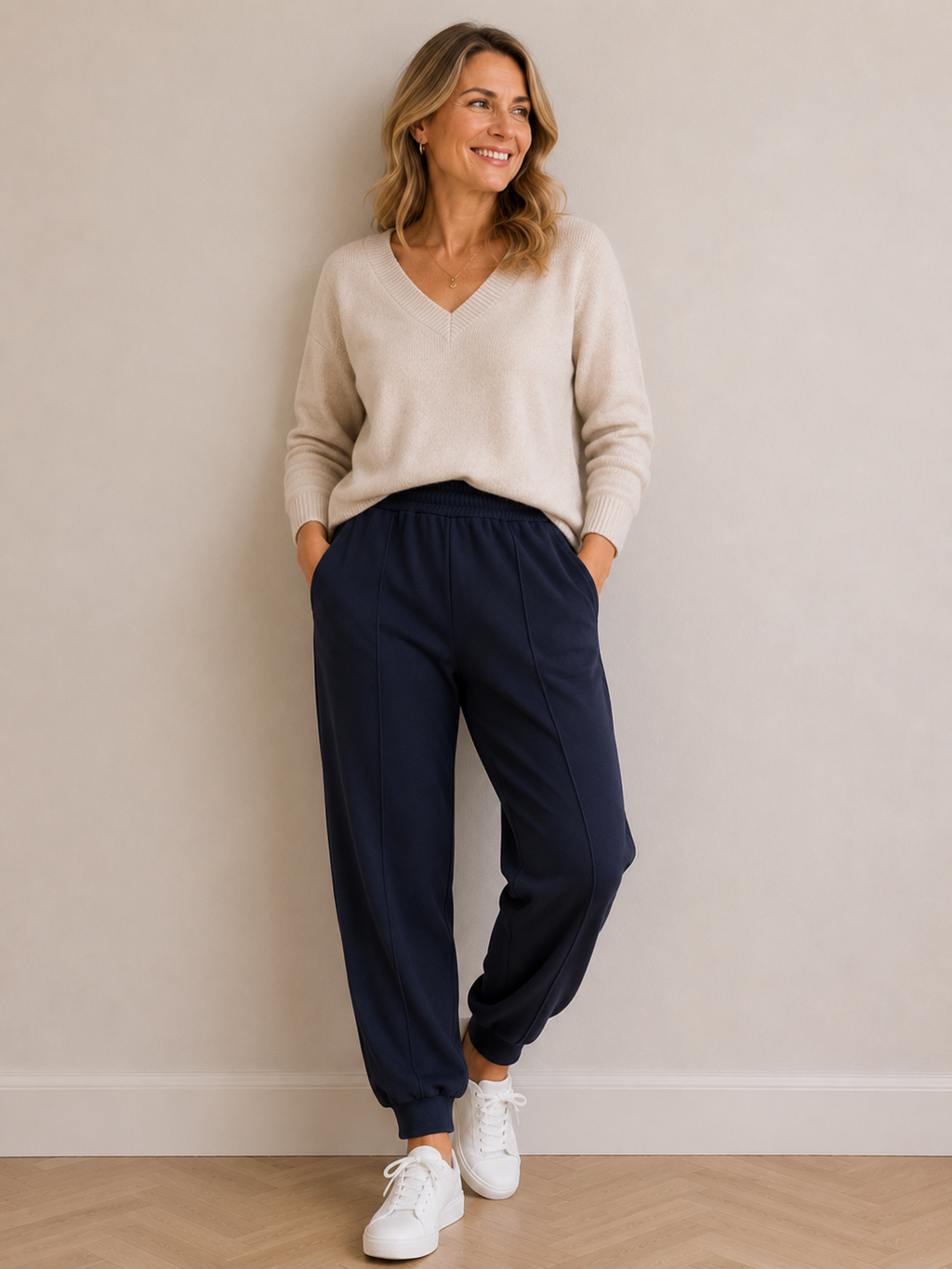 Seam Detail Cuffed Trouser