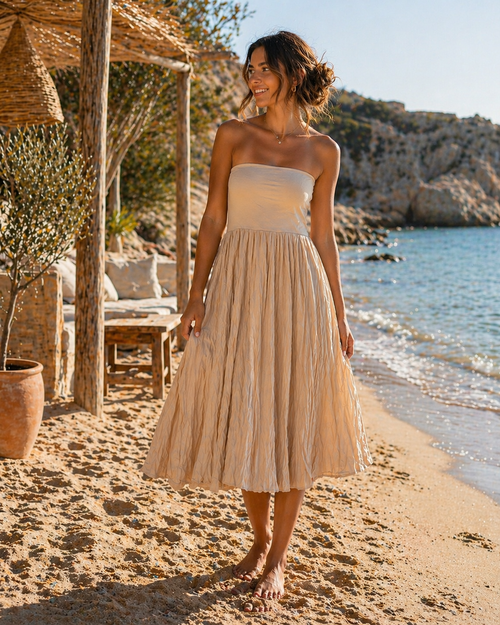 Crinkle Maxi Skirt/Dress