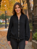 Textured Drawstring Jacket