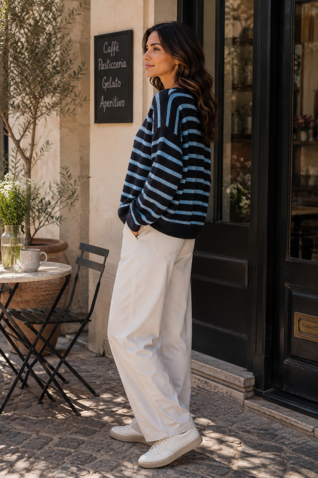Cosy Stripe Contrast Knit Jumper
