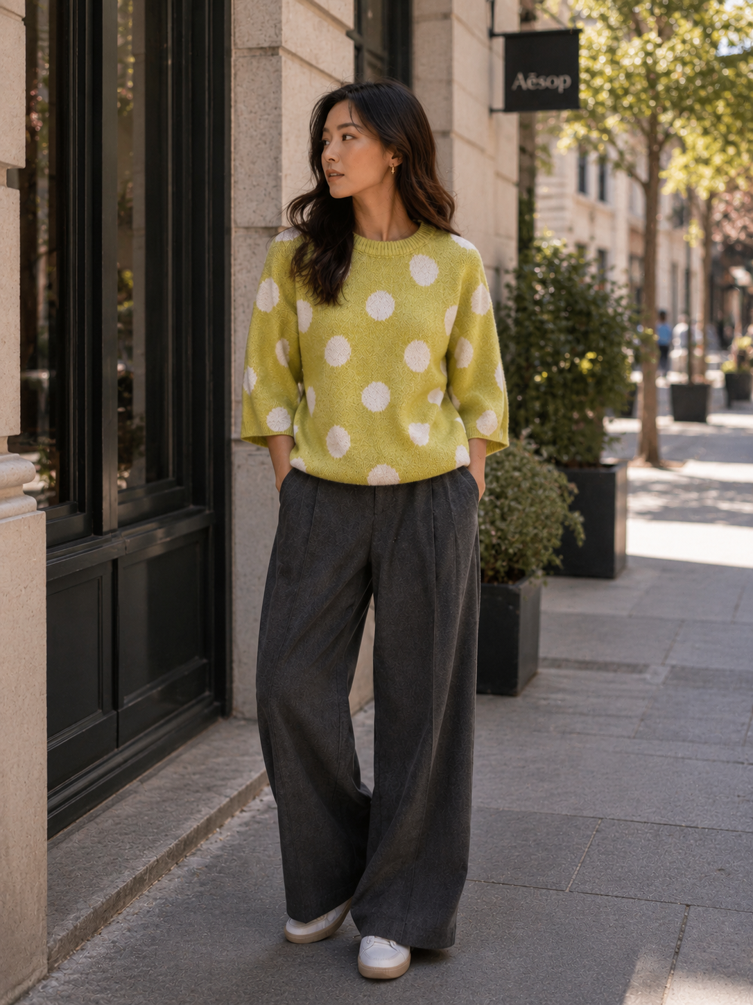 Polka Dot Knit Jumper