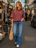 Round Neck Stripe Knitted Jumper