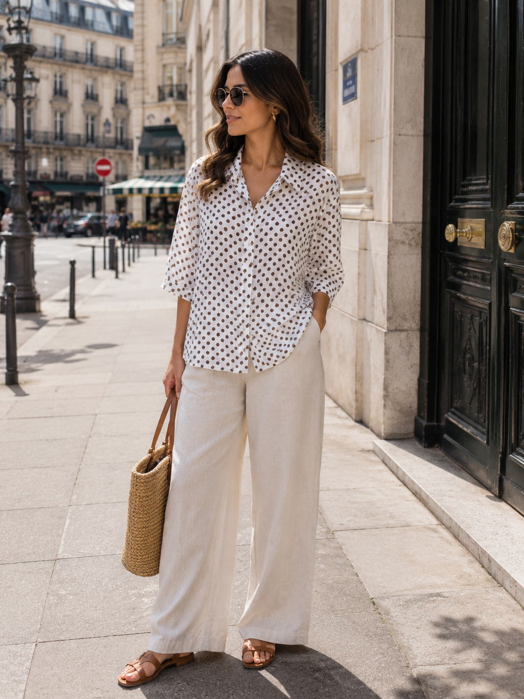 NEW IN! Polka Dot Batwing Cotton Blouse