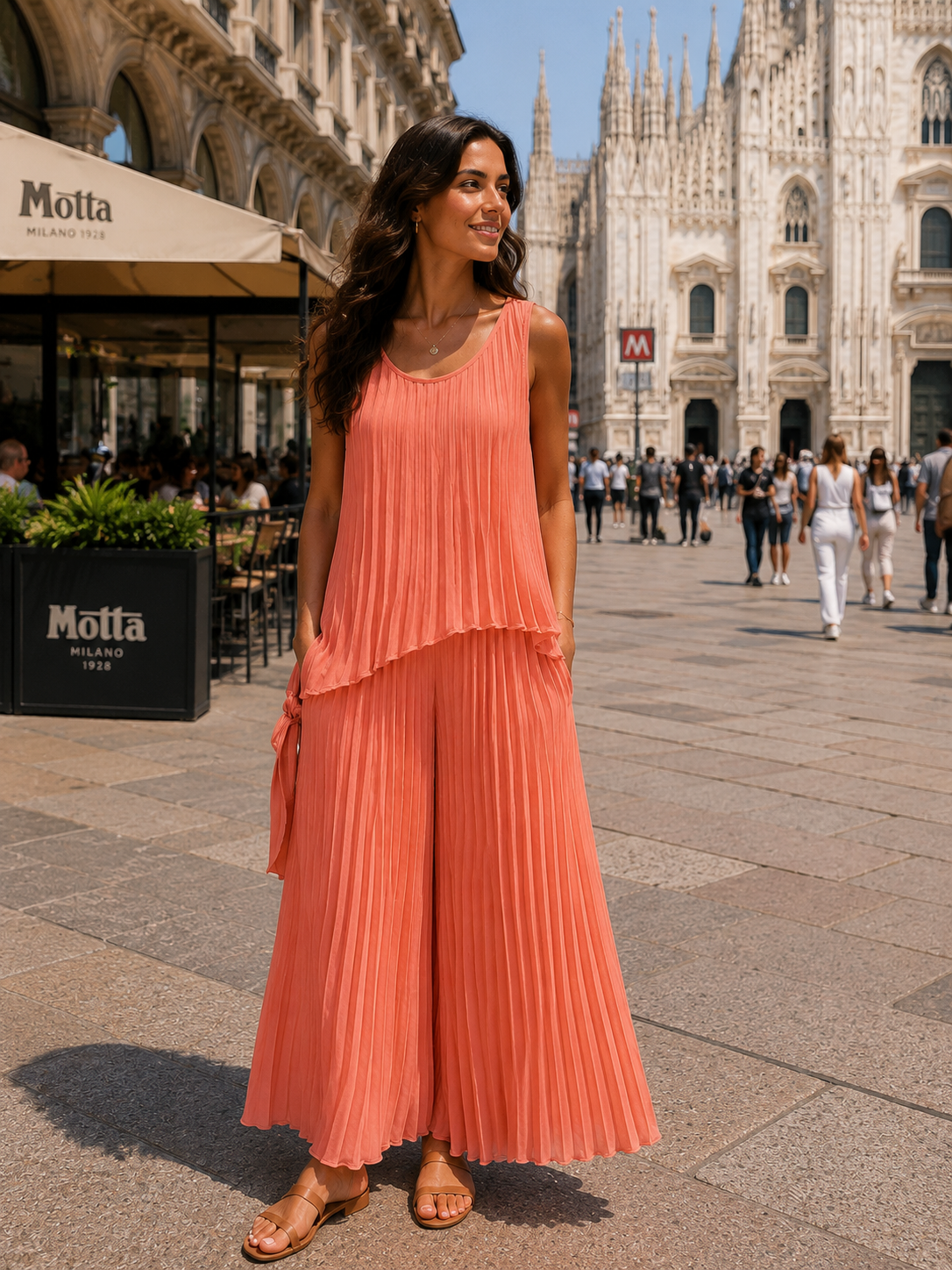 Pleated Trouser/Top Co-ord
