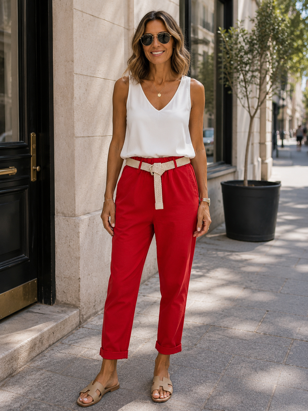 Summer Casual Elasticated Waist Trousers