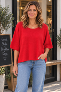 Fine Knit Batwing Jumper