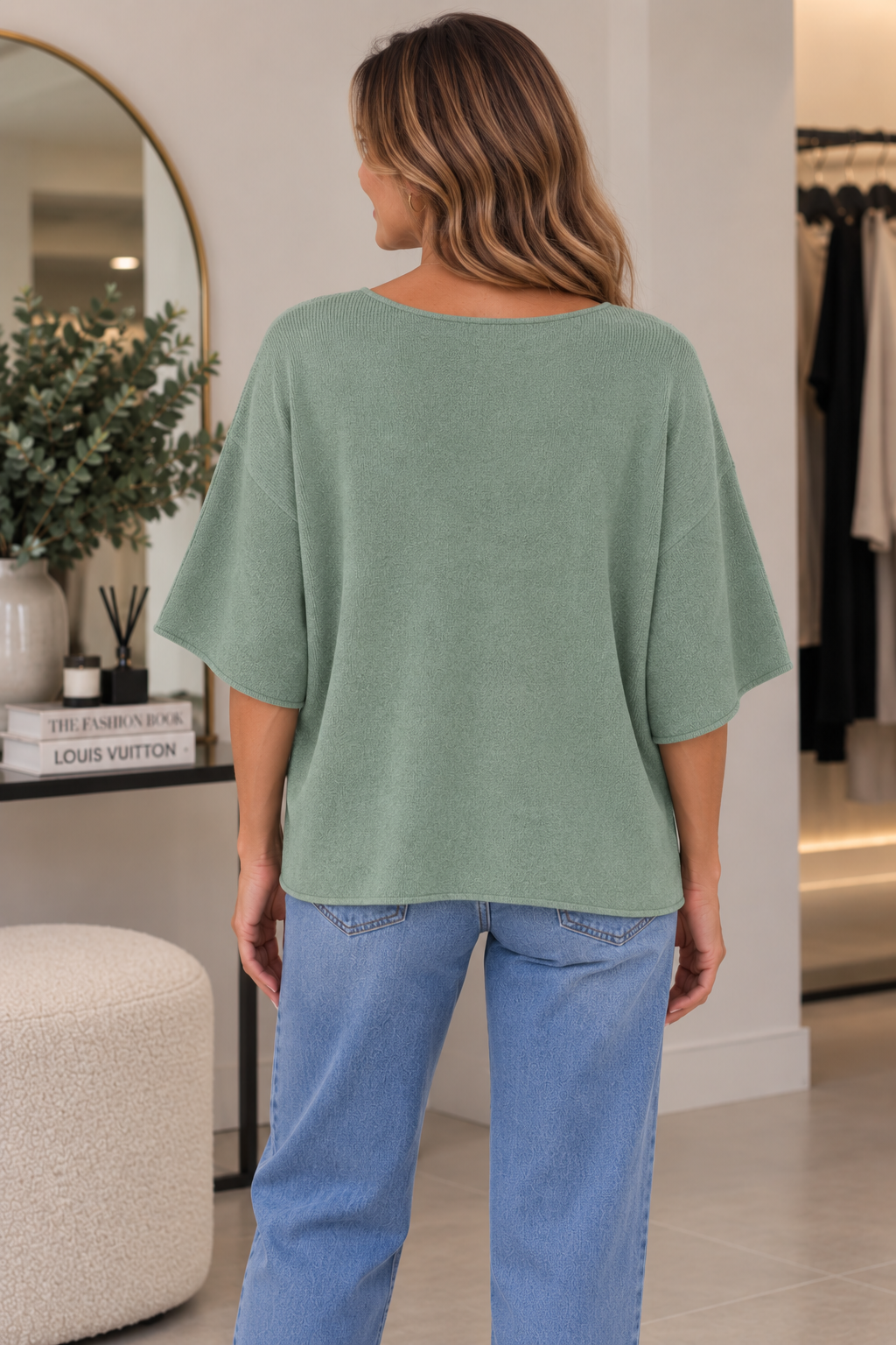 Fine Knit Batwing Jumper