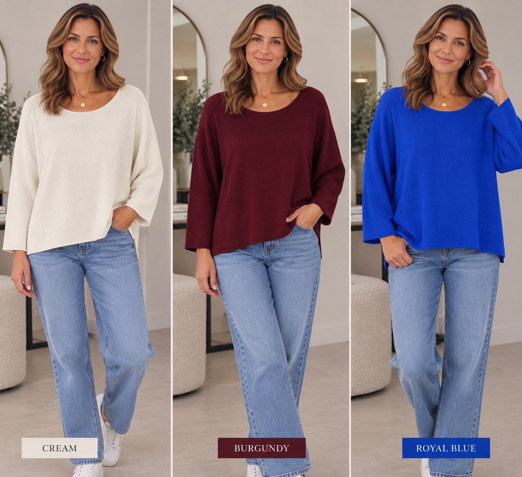 Round Neck Classic Fine Knit Jumper