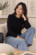 Round Neck Ribbed Jumper