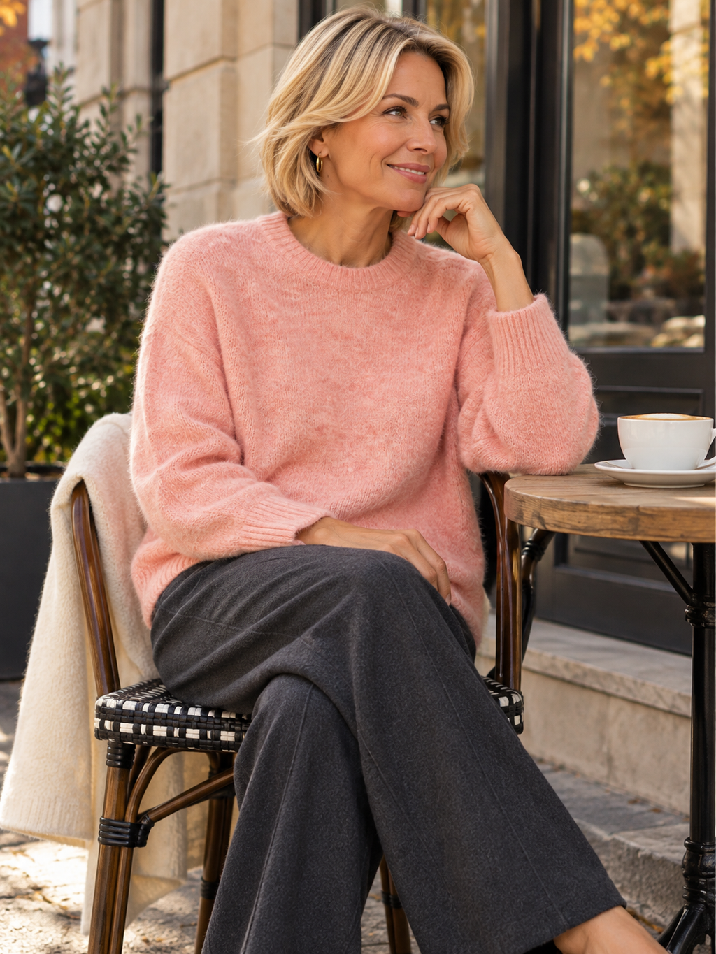 Melange Round Neck Jumper