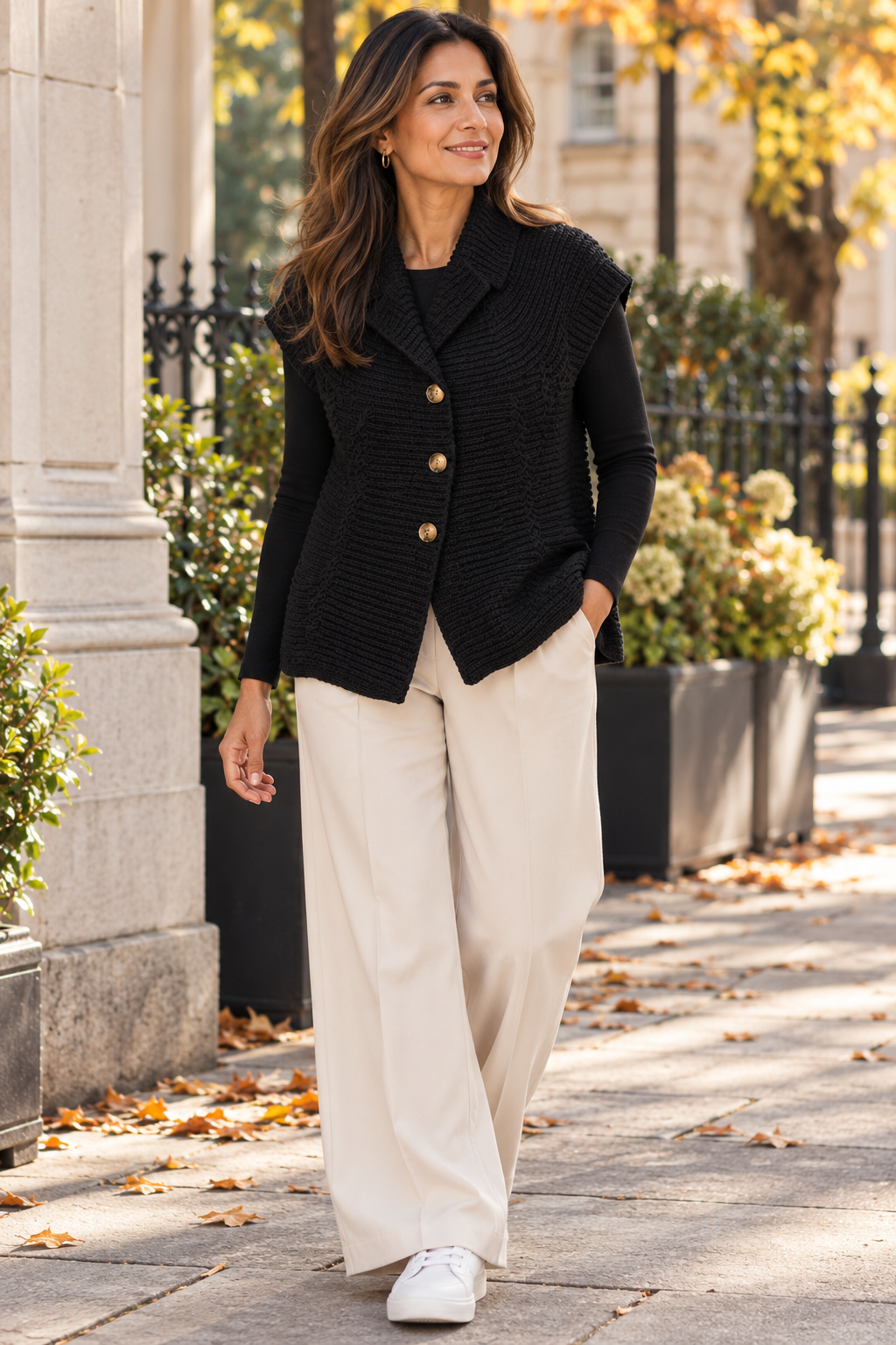 Knitted Button Up Gilet