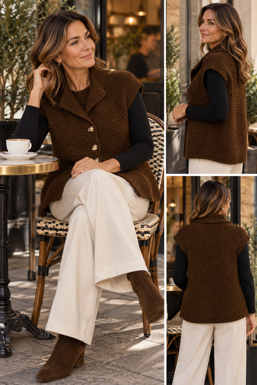 Knitted Button Up Gilet
