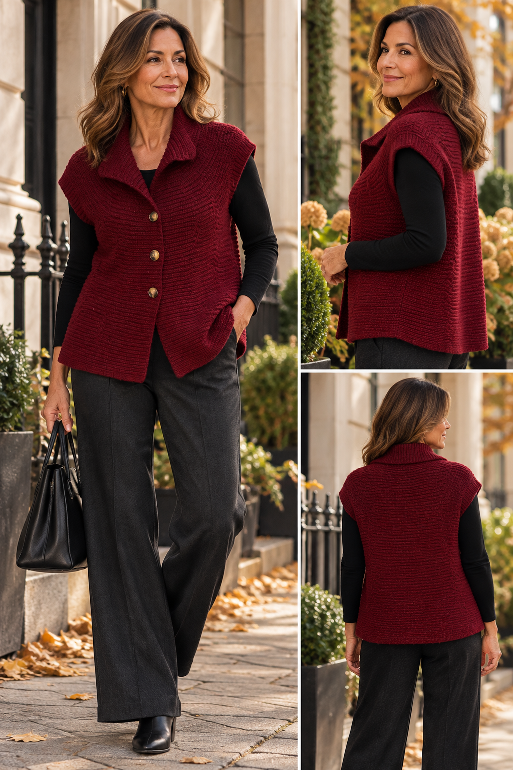 Knitted Button Up Gilet