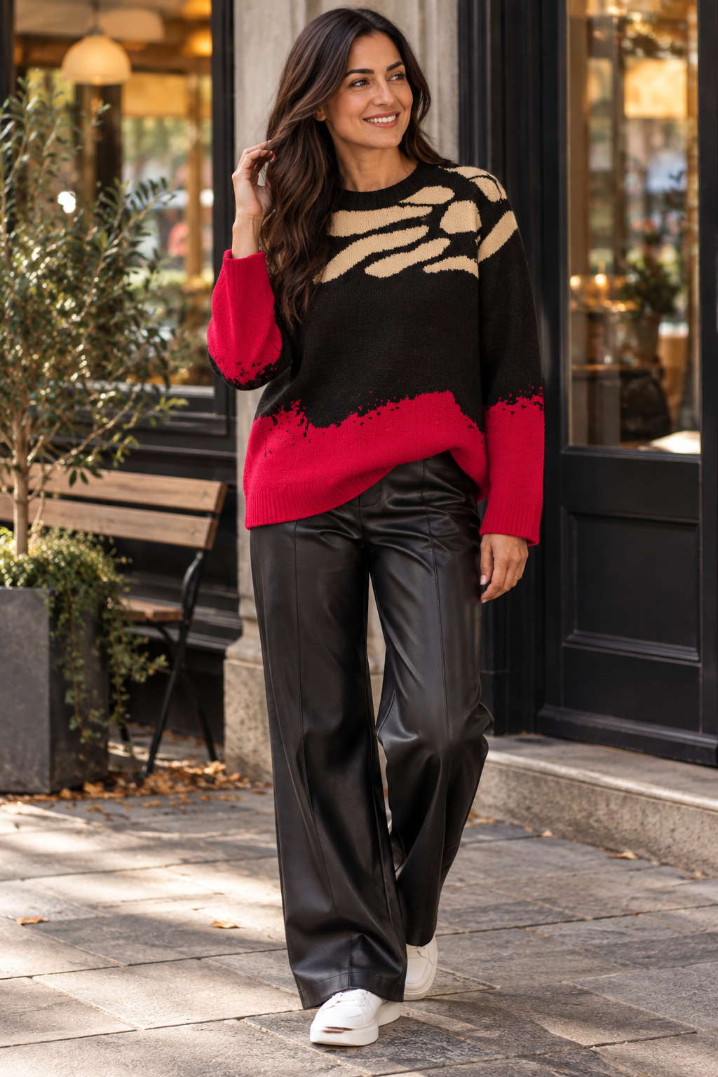 Colour Block Pattern Jumper
