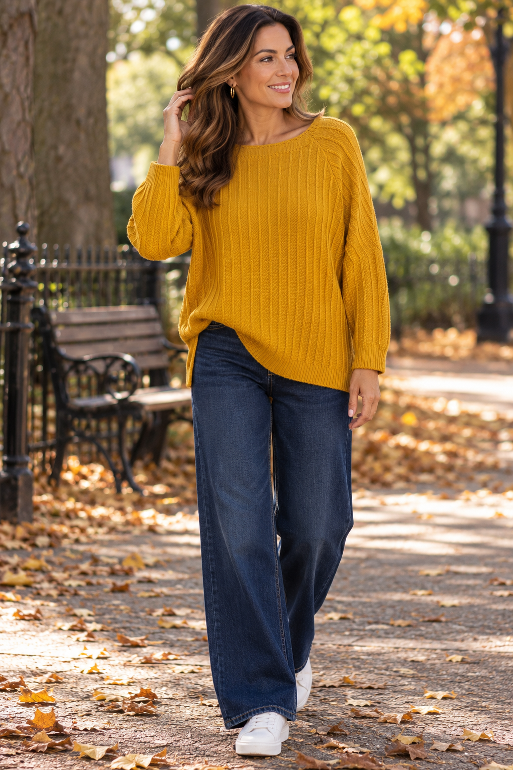 Square Neck Pattern Jumper