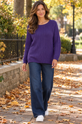 Square Neck Pattern Jumper
