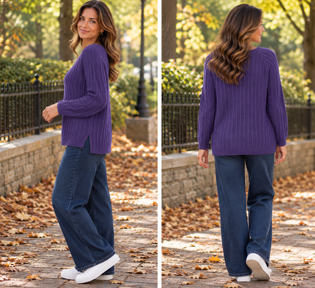 Square Neck Pattern Jumper
