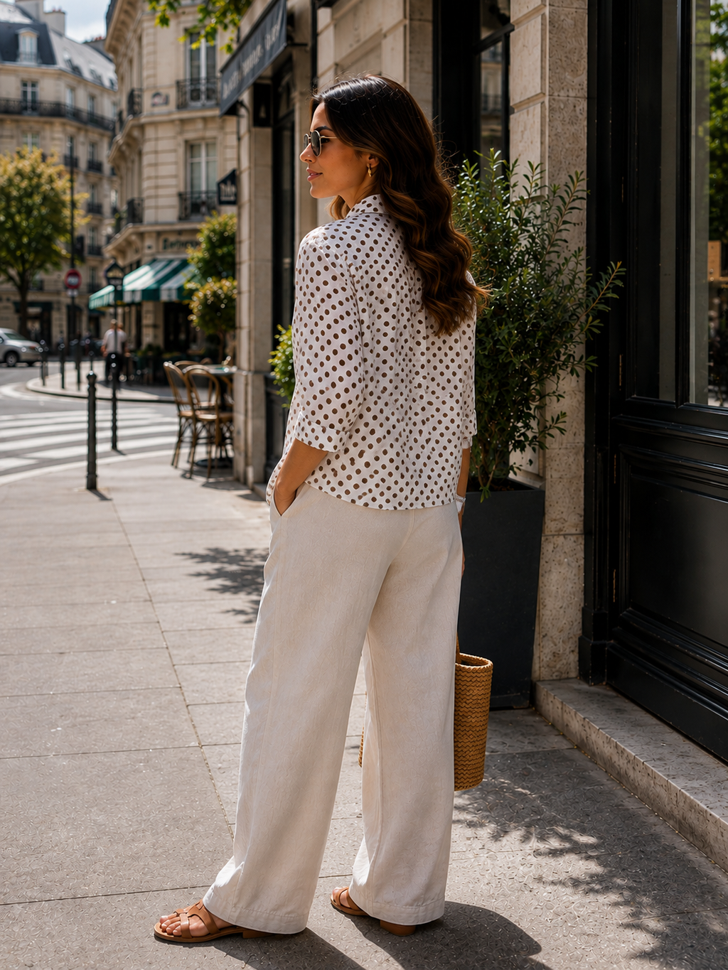 NEW IN! Polka Dot Batwing Cotton Blouse