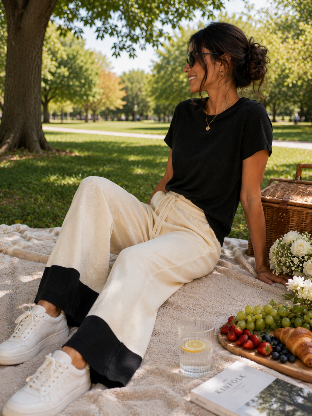 Colour Block Knit Pants