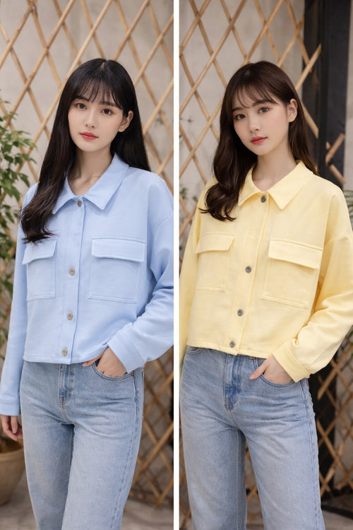 Collar Jacket with Pockets
