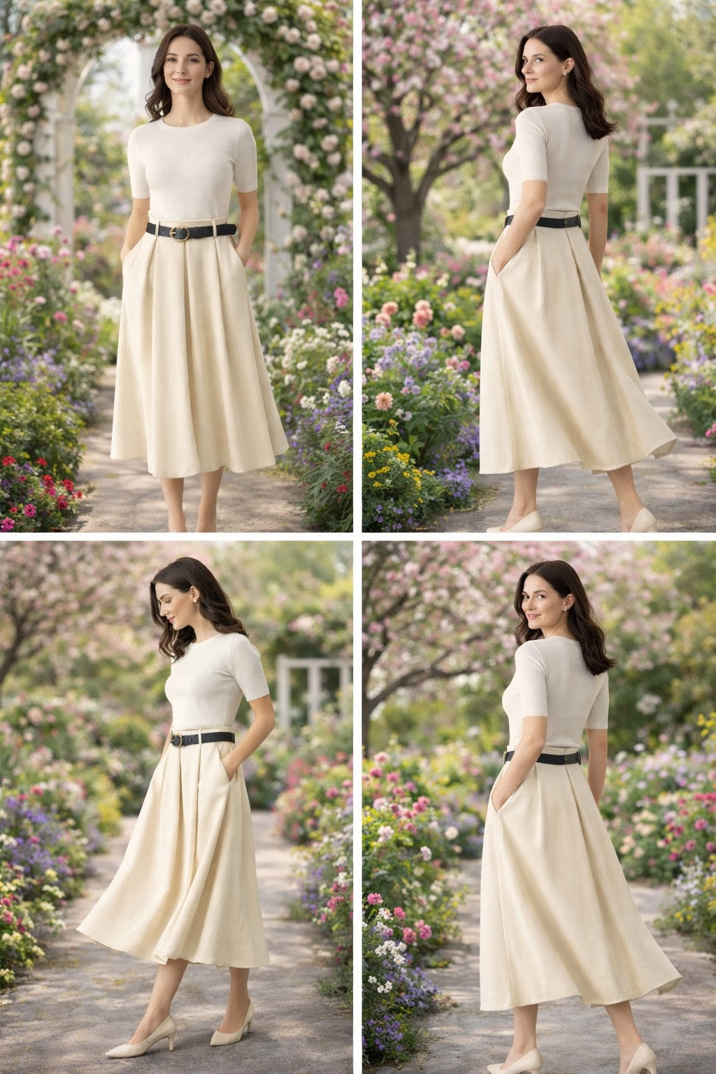 Pleat Textured Skirt
