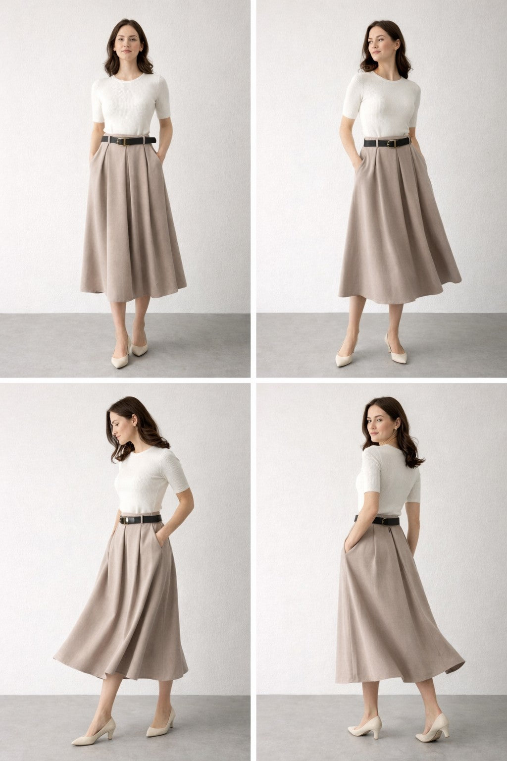 Pleat Textured Skirt