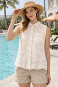 Sleeveless Crochet Swing Blouse
