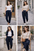 Asymmetrical Seam  Barrel Trouser