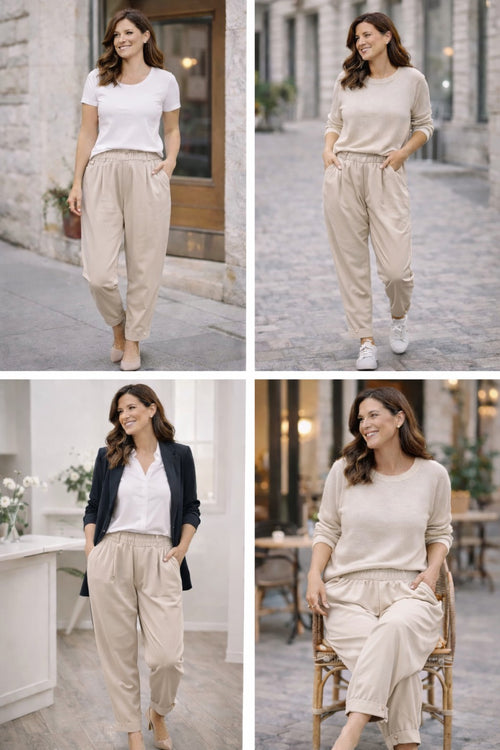 Asymmetrical Seam  Barrel Trouser