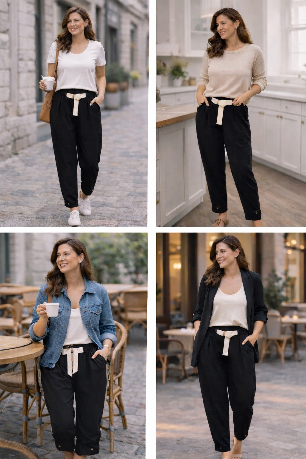Button Detailed Trouser with Belt