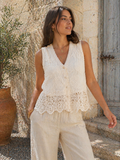 Crochet Lace Waistcoat/Blouse
