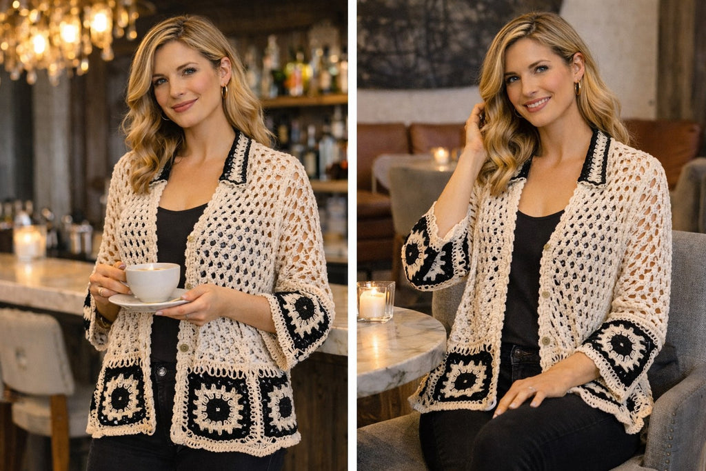 Crochet Collar Jacket