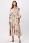 Flower Patterned Smock Dress