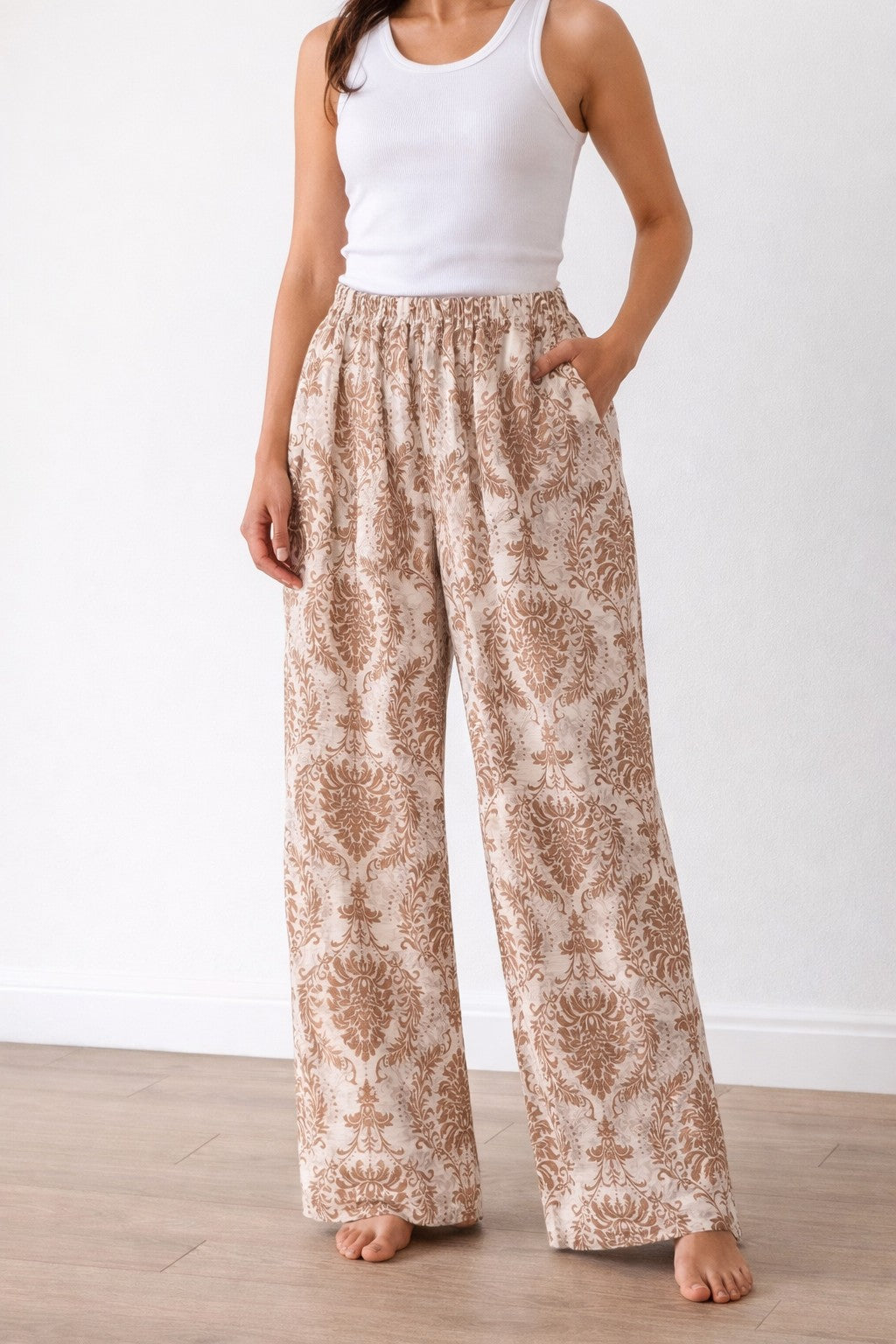 Baroque Wide Leg Trousers