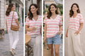 V Neck Short Sleeve Top