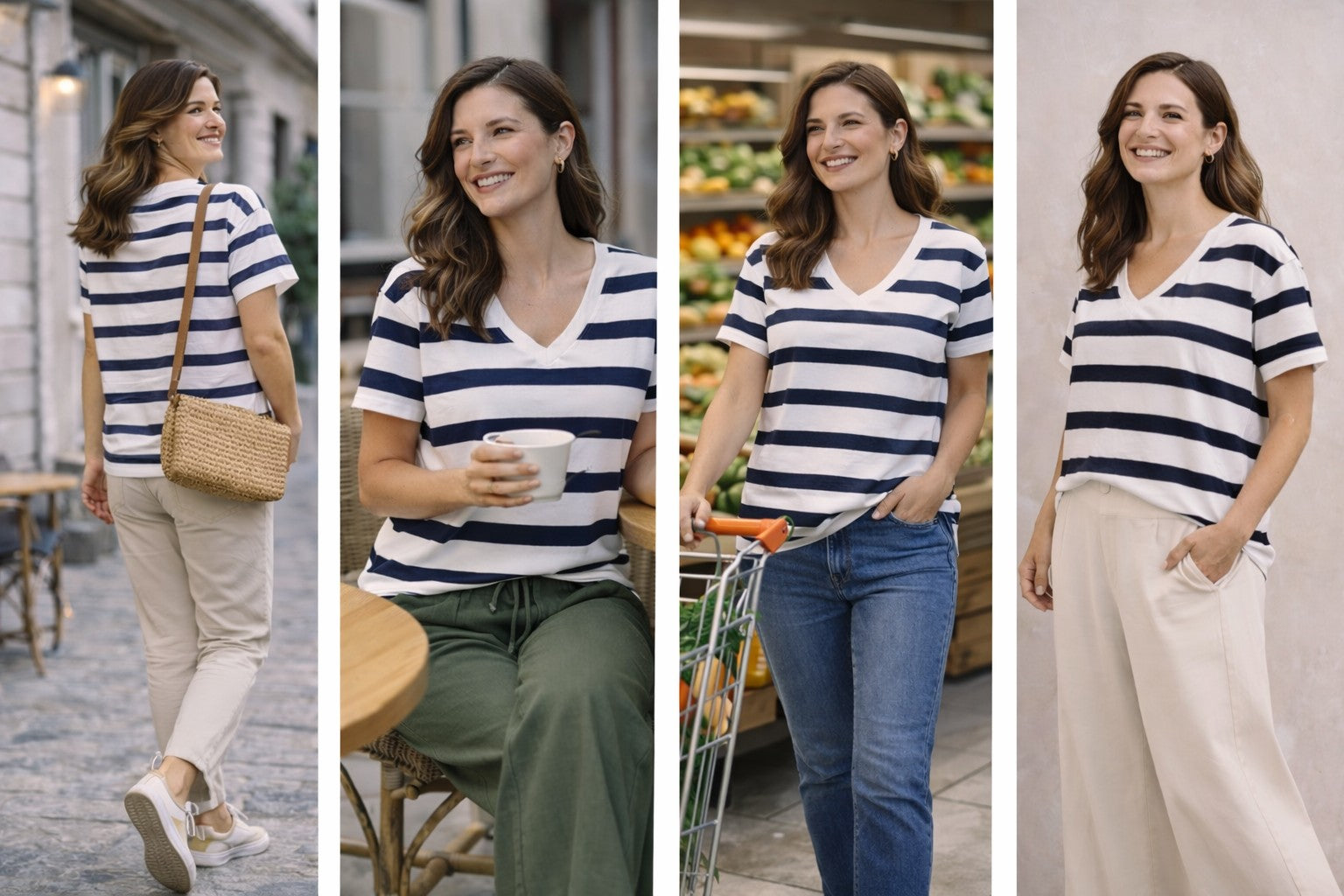 V Neck Short Sleeve Top