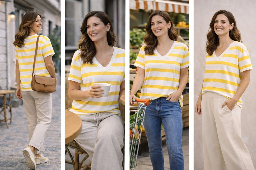 V Neck Short Sleeve Top