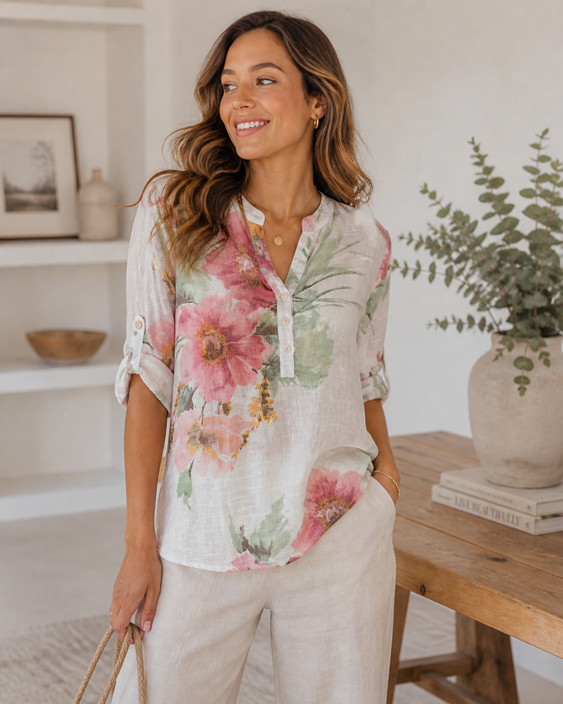 Pastel Flower Pattern Top